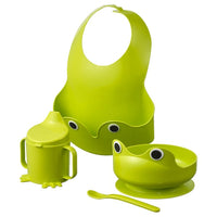 Baby bibs, bowls and cutlery