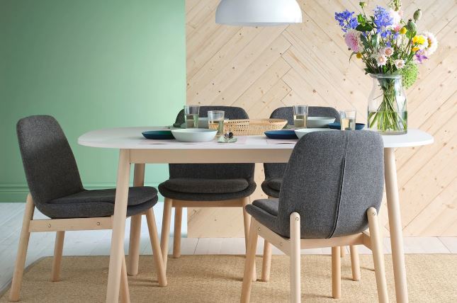 RÖNNINGE / RÖNNINGE tavolo e 4 sgabelli bar, betulla/betulla - IKEA Svizzera