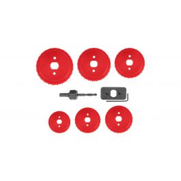 SET 6 HOLE SAWS DIAM. 51-60-64-70-76-86-86 MM FOR WOOD PLASTIC