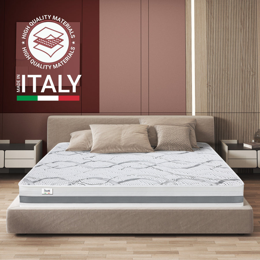 The White Stone Memory Foam Mattress 80 x 190 cm | Medium Firmness | Height 27 cm | Hypoallergenic and Breathable Fabric | Orthopedic and Contouring Properties