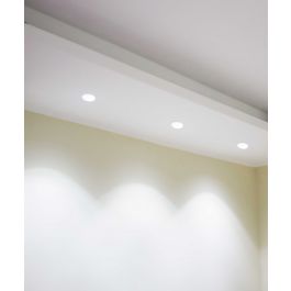 RECESSED SPOTLIGHT PLASTIC WHITE D10.8 CM LED 12W NATURAL LIGHT