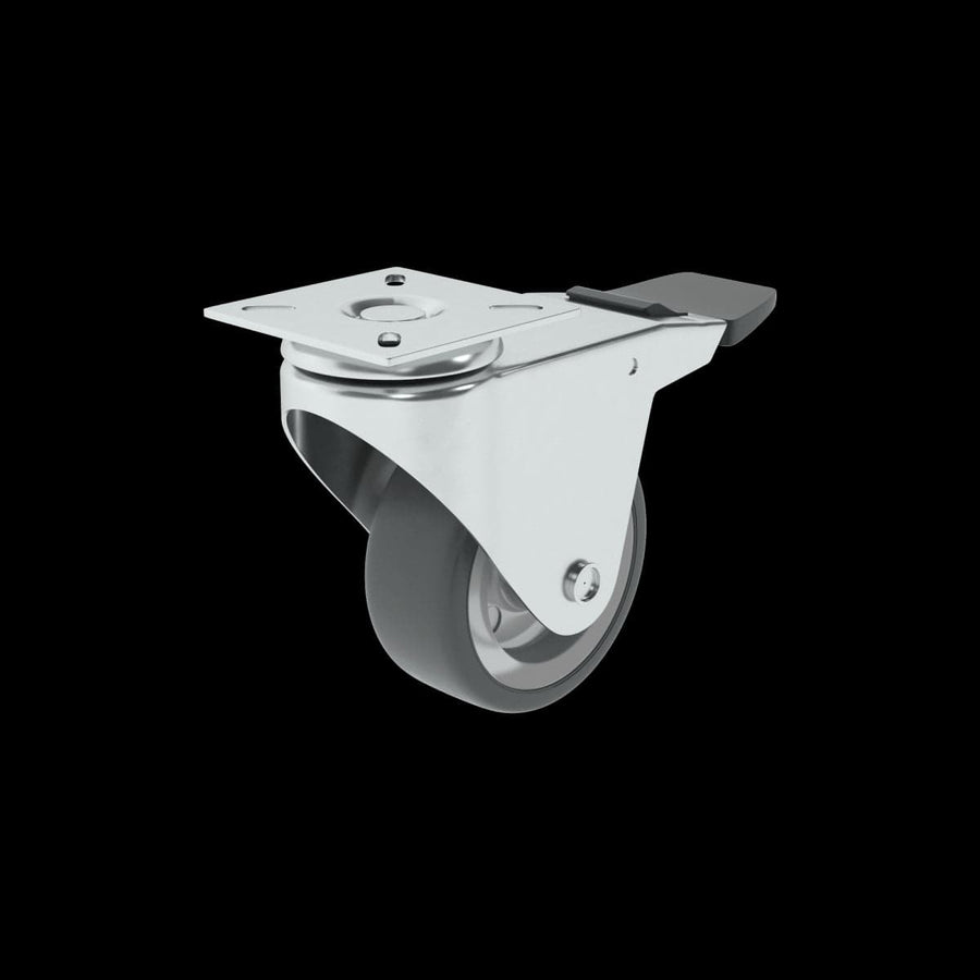Bricocenter 60MM DIAMETER LIGHT WHEEL WITH BRAKE WITH PLATE