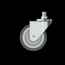 SWIVEL WHEEL DIAMETER 50 MM GALVANISED SUPPORT WITH THREADED PIN