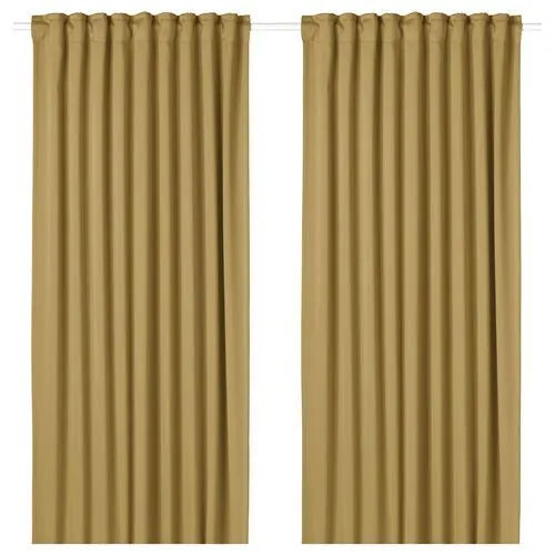 MAJGULL Blackout Curtains, Grey/Brown, 145×300 cm (1 pair)