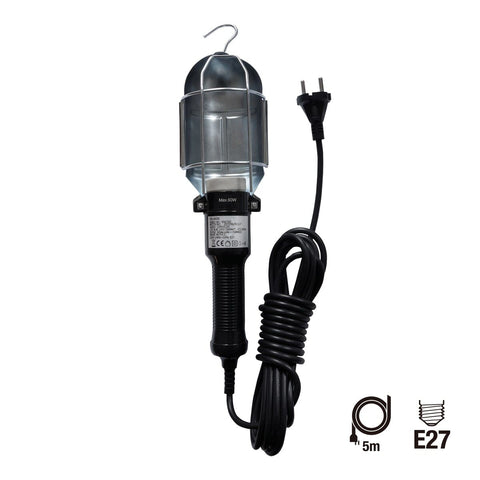 Torcia 60w lampadina esclusa con cavo 5 mt h05vv-f 2x0.75 mm