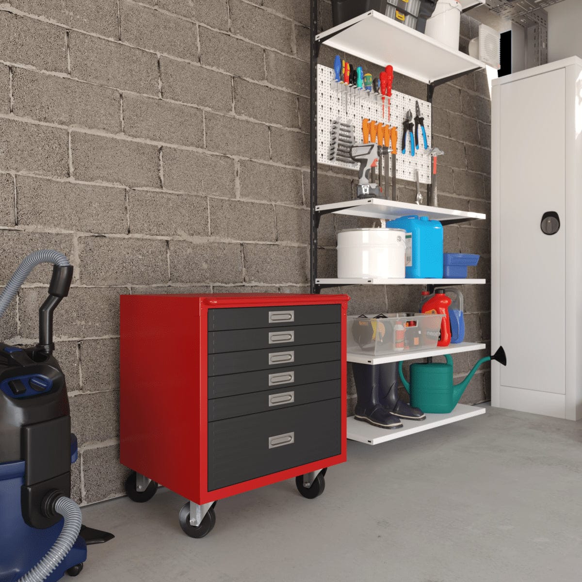 Bricocenter 125MM DIAMETER SWIVEL RUBBER WHEEL WITH PLATE