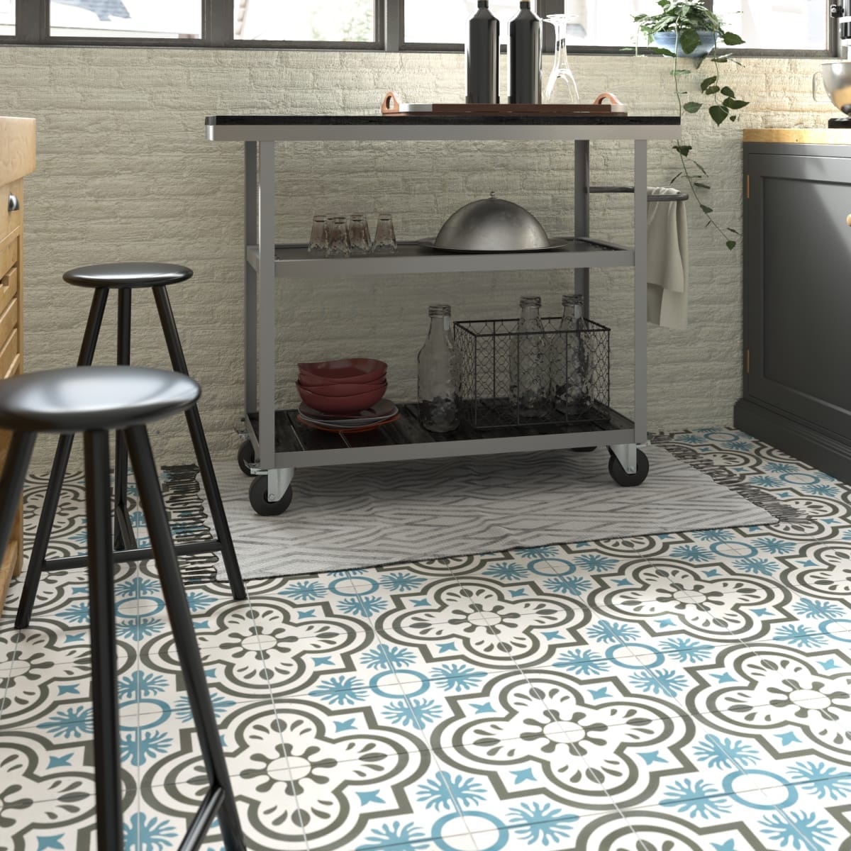 Bricocenter 125MM DIAMETER SWIVEL RUBBER WHEEL WITH PLATE