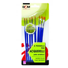 WATERCOLOUR BRUSH SET SYNTHETIC BRISTLE 8PCS
