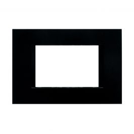 FLAT LINE PLATE 3 PLACES BLACK