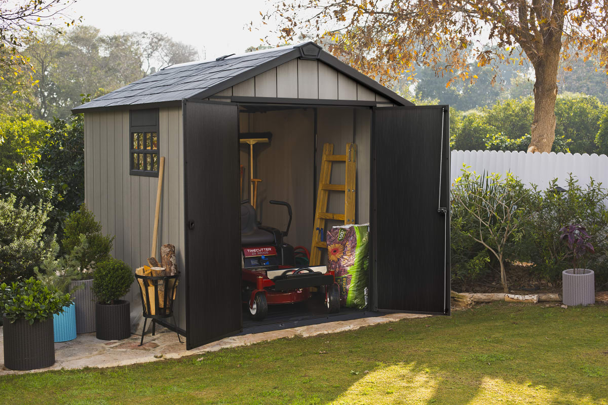 GARDEN SHED OAKLAND 759 THICKNESS 20MM EXTERNAL DIMENSIONS 279X210X242H FLOOR INCLUDED
