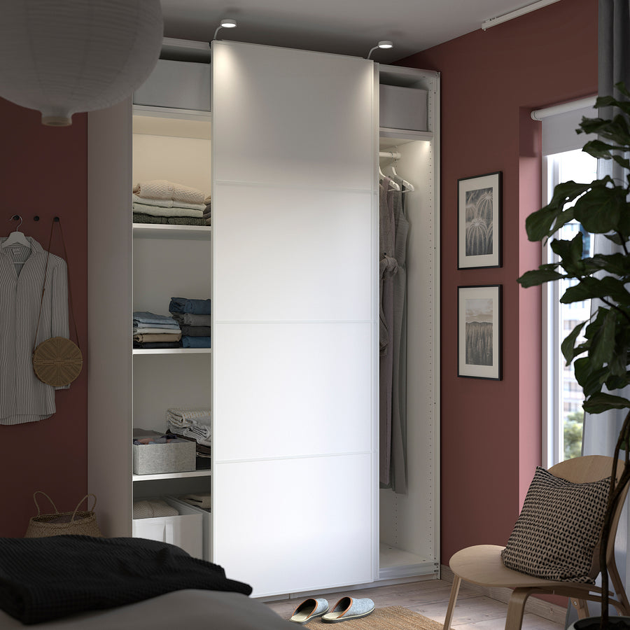 PAX wardrobe frame, white, 100x236x58 cm
