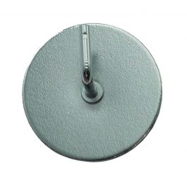 2 CHROME-PLATED ROUND ADHESIVE HOLDERS