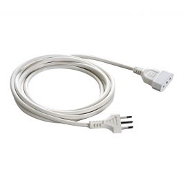 EXTENSION CABLE 3MT PLUG 10A SOCKET WHITE