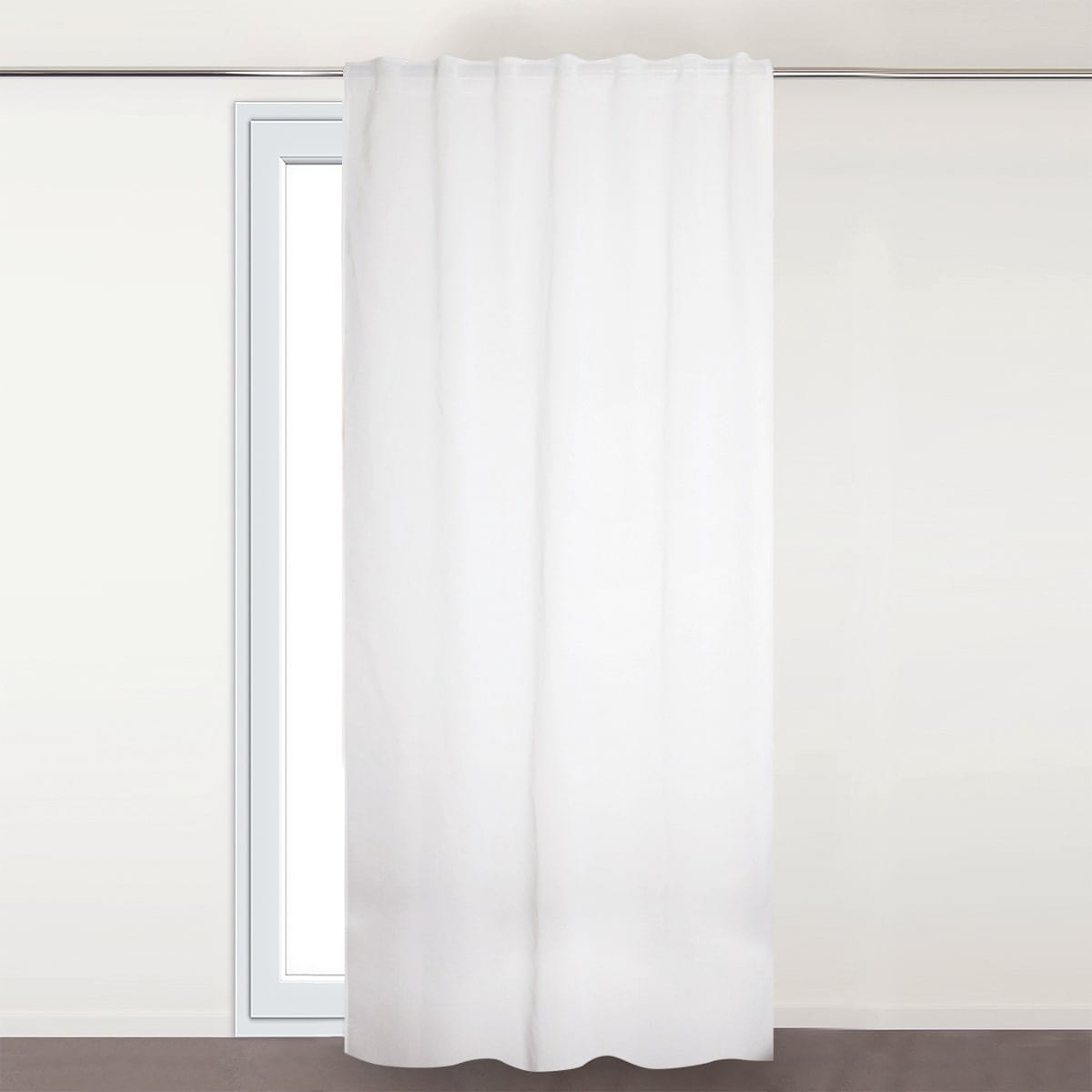 Bricocenter ACCADIA WHITE FILTER CURTAIN 140X280 WEBBING AND CONCEALED HANGING LOOP