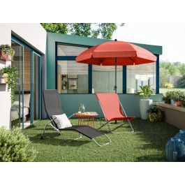 BED FIESTA Steel, textilene, 2 positions, black