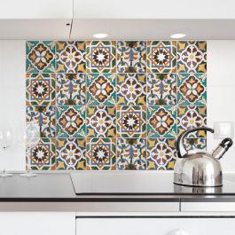 STICKER KITCHEN PANEL TILES GREEN 47.5X70 CM