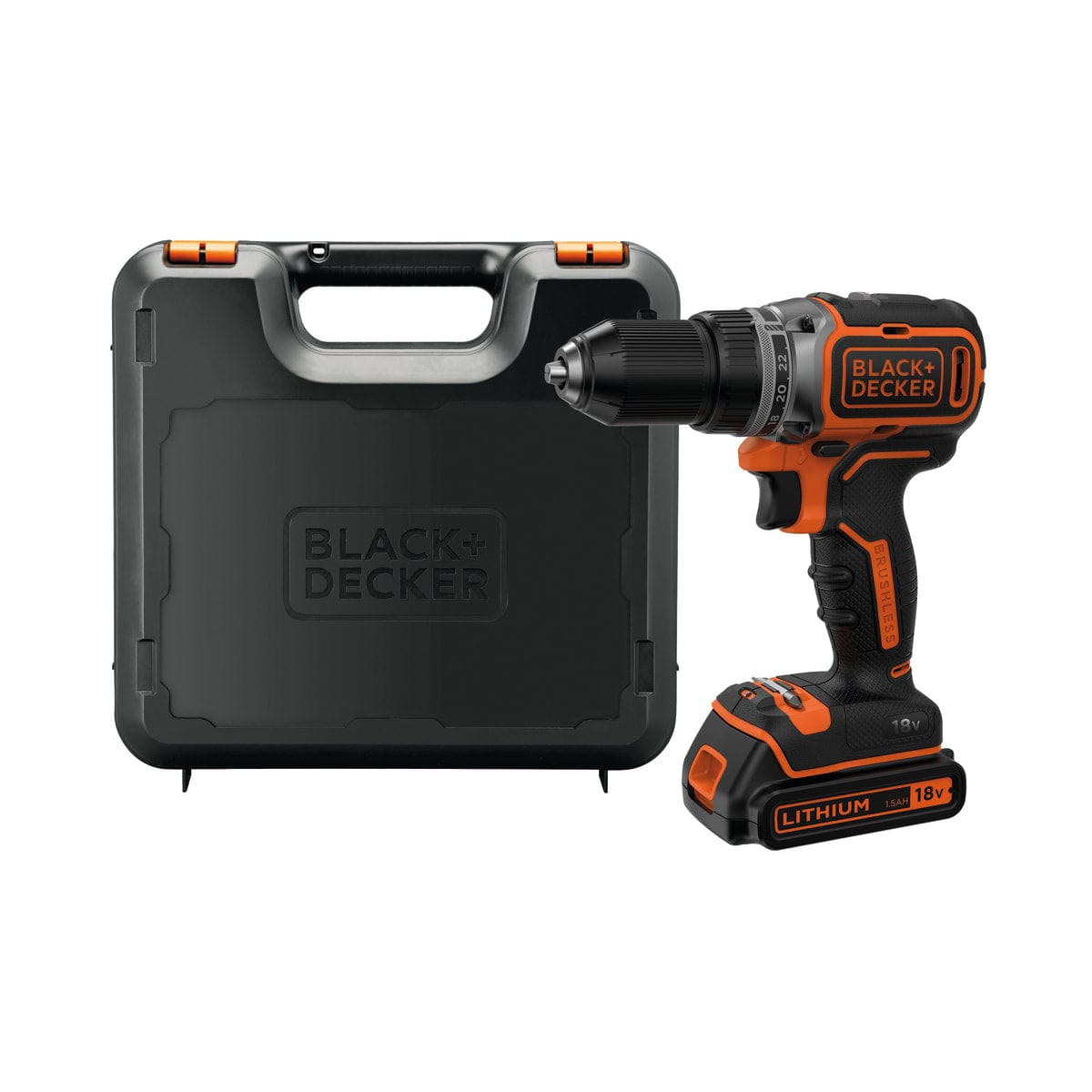 Bricocenter TRAPANO AVVITATORE BRUSHLESS BLACK+DECKER BATTERIA LITIO 18V 1.5AH