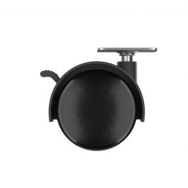 40 MM DIAMETER GREVOLE TWIN WHEEL WITH PLATE AND BRAKE