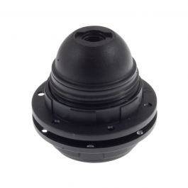 E27 LAMP HOLDER WITH BLACK RING NUT