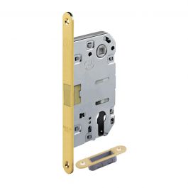 PATENT LOCK YALE HOLE SPACING 90 MM ENTRY 50 MM SATIN CHROME ROUND EDGE