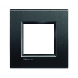 LIVING LIGHT SQUARE PLATE 2 PLACES ANTHRACITE