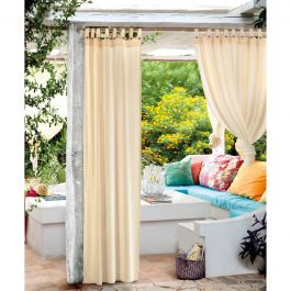 WATER-REPELLENT TENT 140X280 CREAM W/SUNSHADES AND BUTTONS