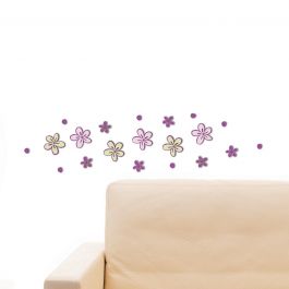 STICKER FOAM 3D LITTLE FLOWERS 15.5x34