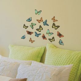 COLOURFUL BUTTERFLIES STICKER 15.5X34 CM