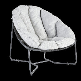 COCOON NATERIAL ANTHRACITE ARMCHAIR 92X95.5X79.5 WITH UPHOLSTERED CUSHION