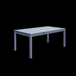 ODYSSEA II EASY NATERIAL TABLE 180/240X100 ANTHRACITE ALUMINUM GLASS TOP