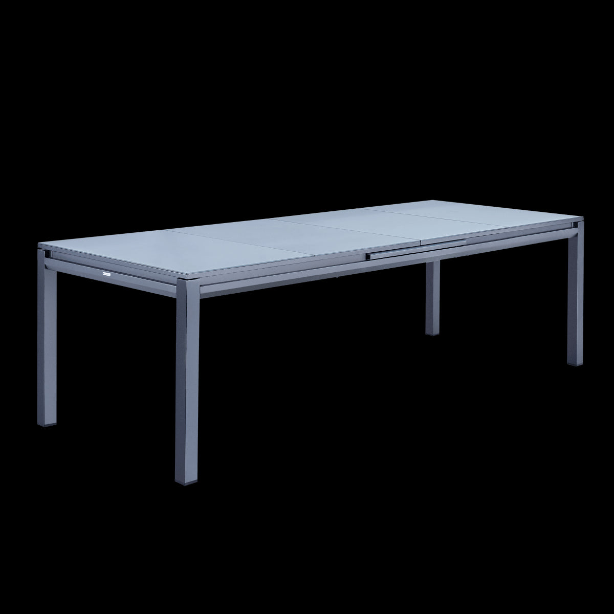 TABLE ODYSSEA II EASY NATERIAL 256/320X100 ANTHRACITE ALUMINIUM GLASS