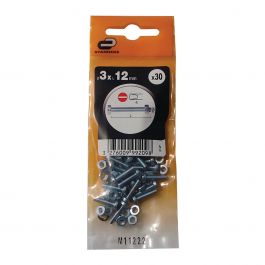 3 X 12 MM CYLINDRICAL HEAD BOLT PH. D