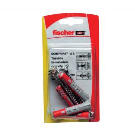 DUOPOWER 10 DOWEL WITH SCREW. 4 PIECES.