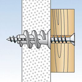 TASSELLI GK CON VITE E ACCESSORIO MONTAGGIO PER CARTONGESSO, 5 PEZZI