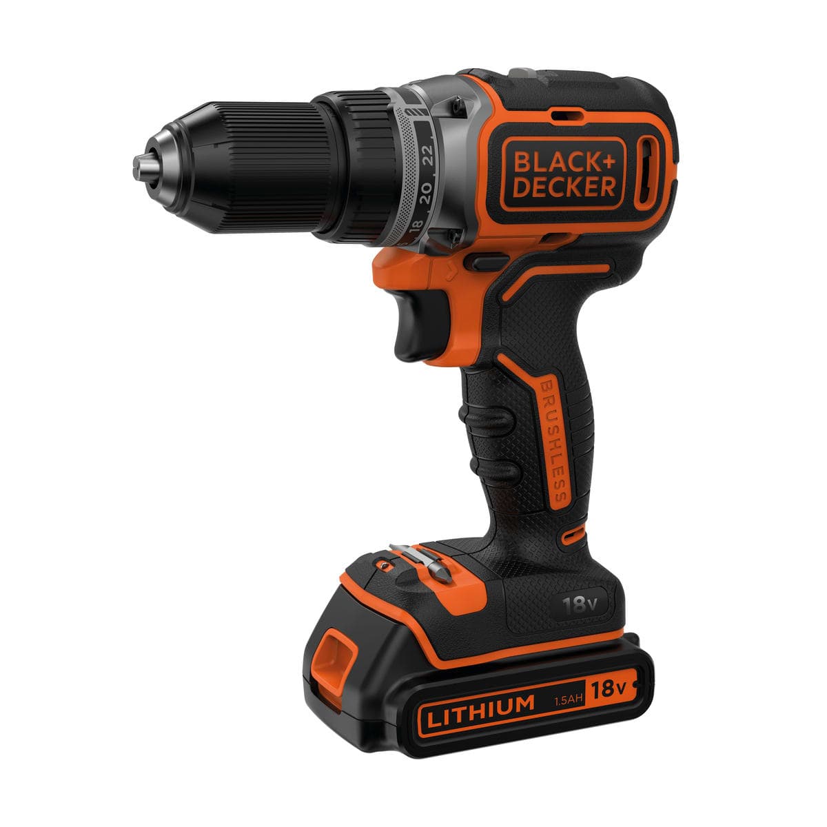 Bricocenter TRAPANO AVVITATORE BRUSHLESS BLACK+DECKER BATTERIA LITIO 18V 1.5AH