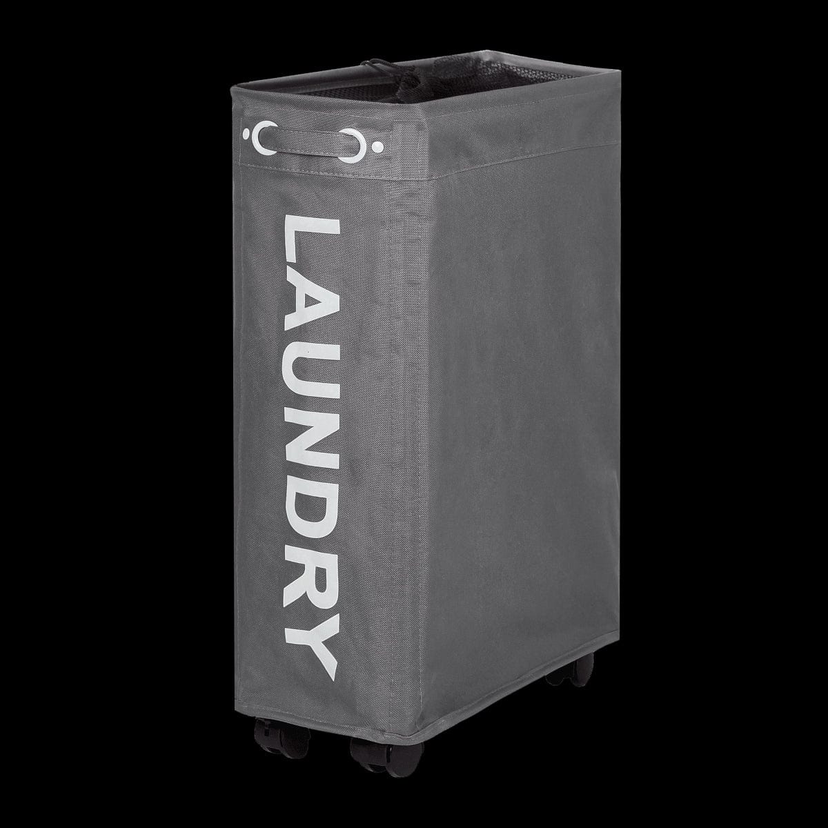 Bricocenter ROLLER SLIM LINEN RACK WITH WHEELS GREY FABRIC W 39 D 18,5 H 60 CM