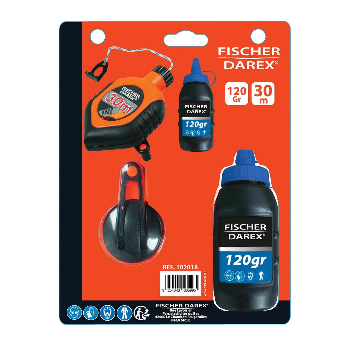 Bricocenter BLUE TRACER POWDER 120 GRAMS + THREAD 30 METRES