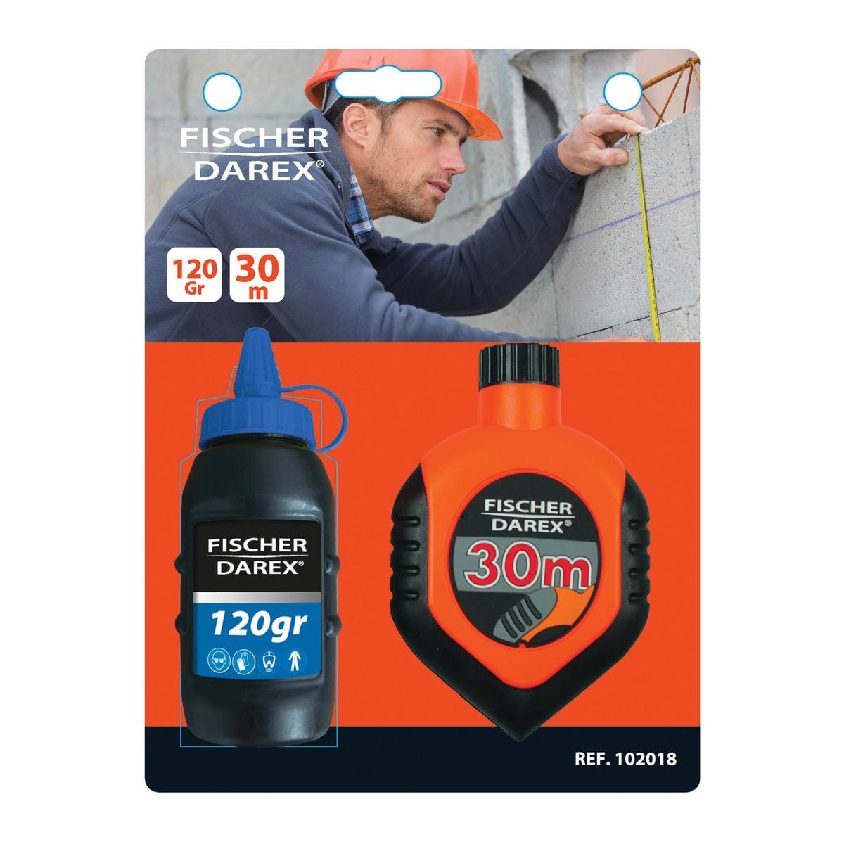 Bricocenter BLUE TRACER POWDER 120 GRAMS + THREAD 30 METRES