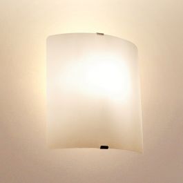 BASIC WHITE GLASS WALL LIGHT 22X19X22CM E14=40W