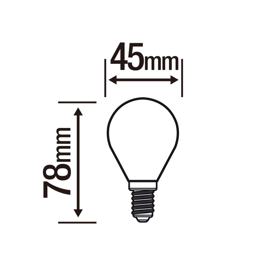 LED BULB E14=60W FROSTED SPHERE NATURAL LIGHT