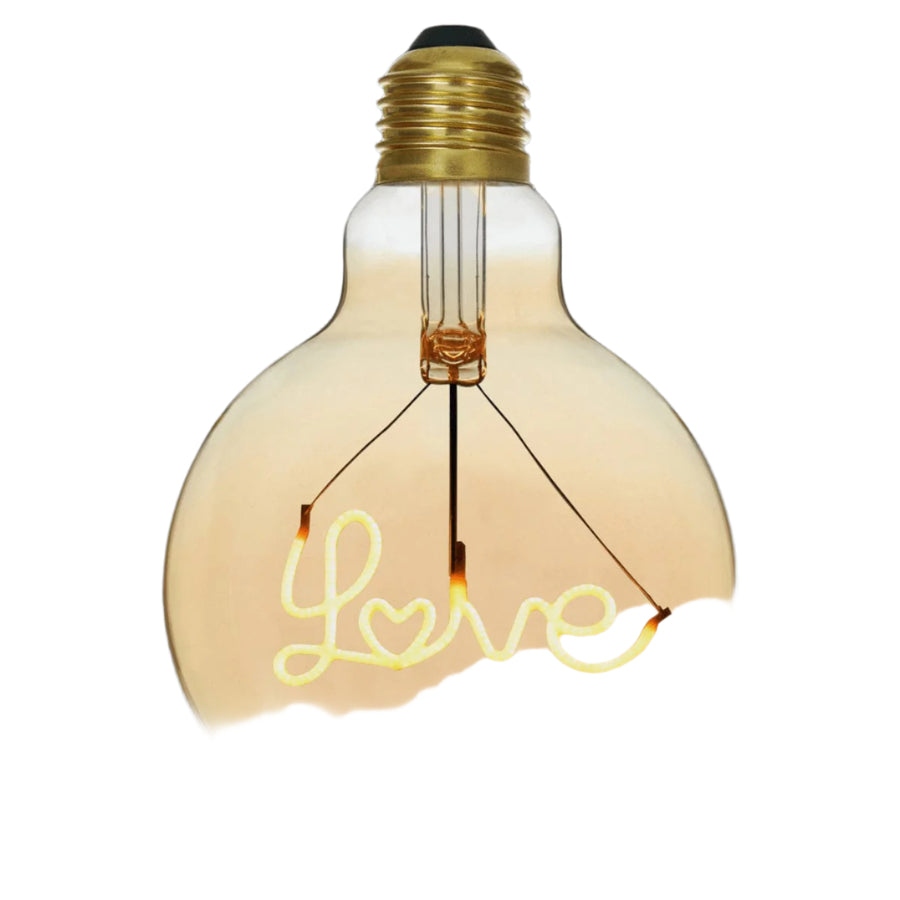 Bricocenter LOVE LED DECORATIVE BULB E27=21W GLOBE G125 AMBER WARM LIGHT