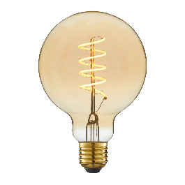 DECORATIVE LED BULB E27= 60W AMBER GLOBE