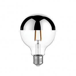 LED BULB E27=60W GLOBE SILVER WARM LIGHT