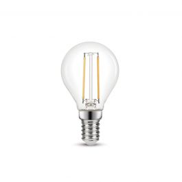 LED BULB E14=25W SPHERE TRASPARENTEL