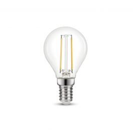LED BULB E14=25W SPHERE TRASPARENTEL