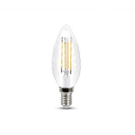 LED BULB E14=40W CANDLE TWIST TRANSPARENT NATURAL LIGHT