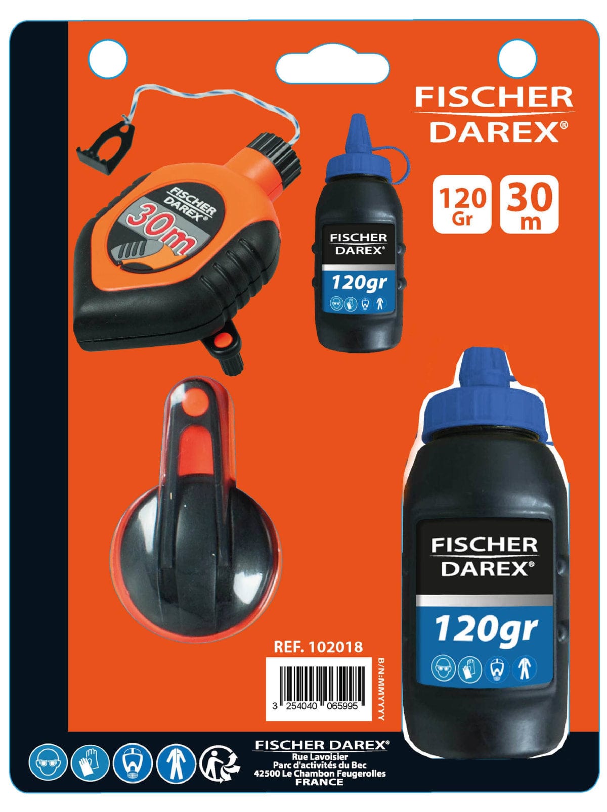 Bricocenter BLUE TRACER POWDER 120 GRAMS + THREAD 30 METRES