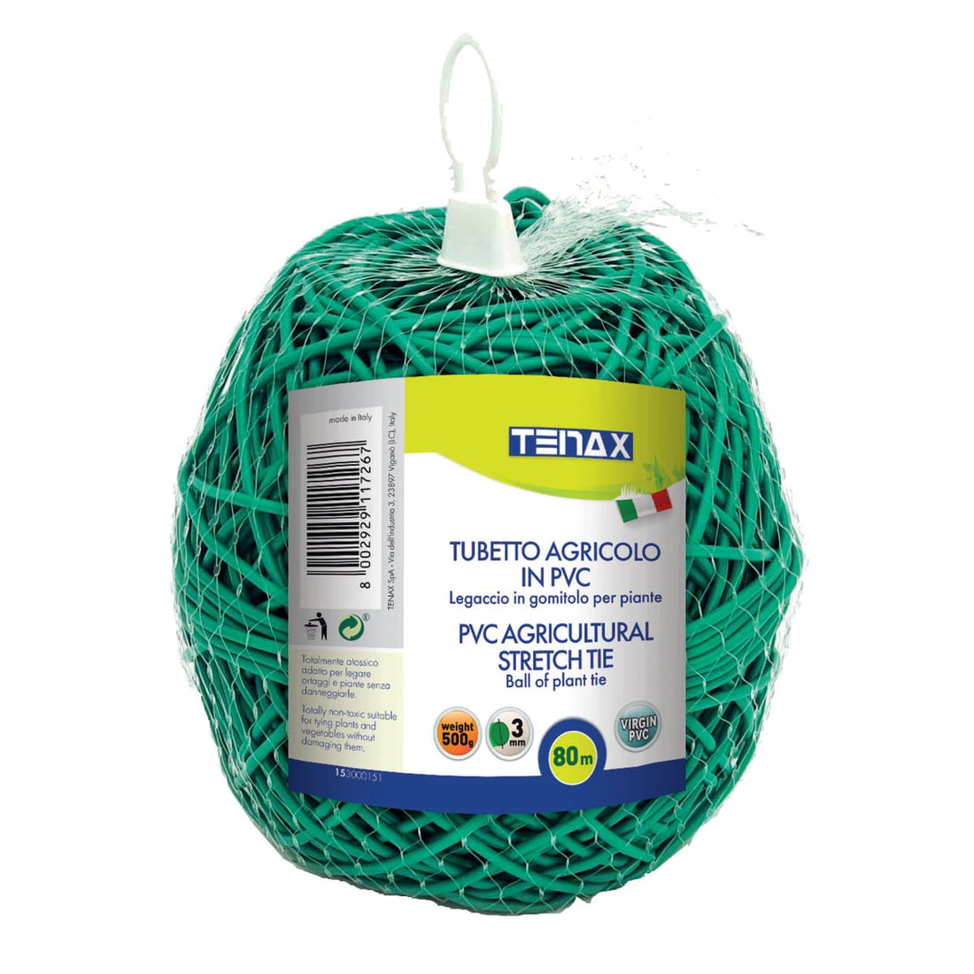 AGRICULTURAL TUBE WIRE 80MT, DIAM. GREEN THREAD 3MM