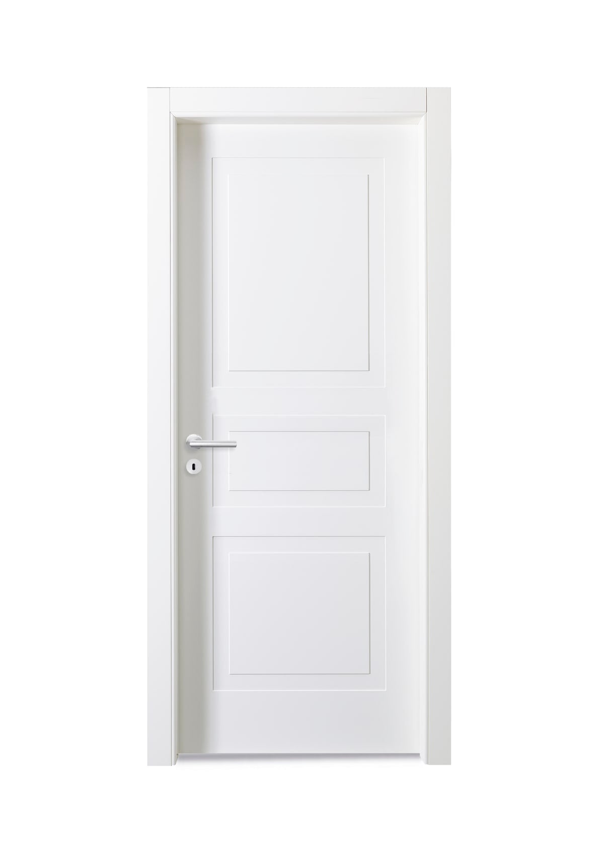 CLASS REVERSIBLE HINGED DOOR 210X60 WHITE LACQUERED