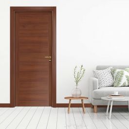 RUSTIC 210 X 80 REVERSIBLE SLATTED WALNUT DOOR